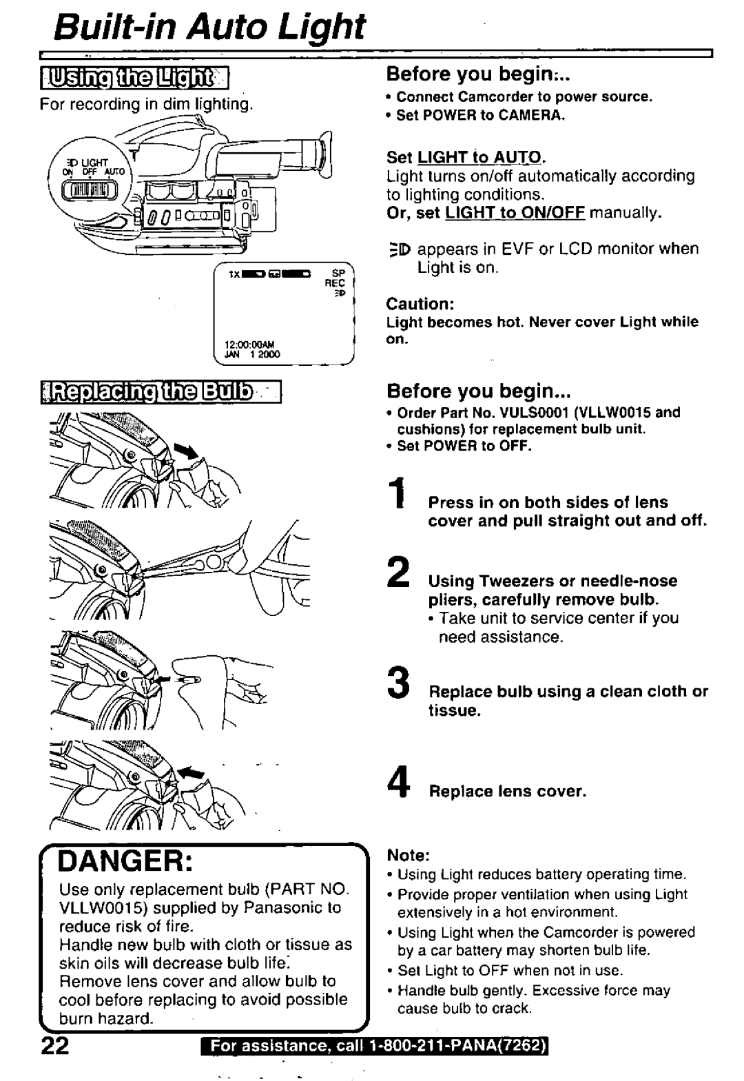 Panasonic PV-L850 manual 