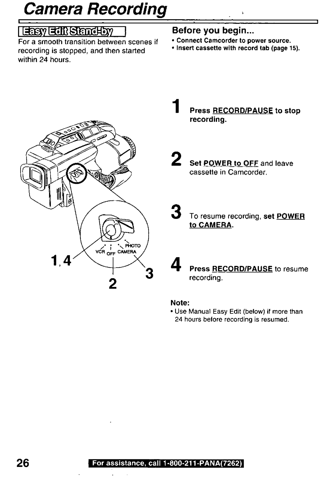 Panasonic PV-L850 manual 