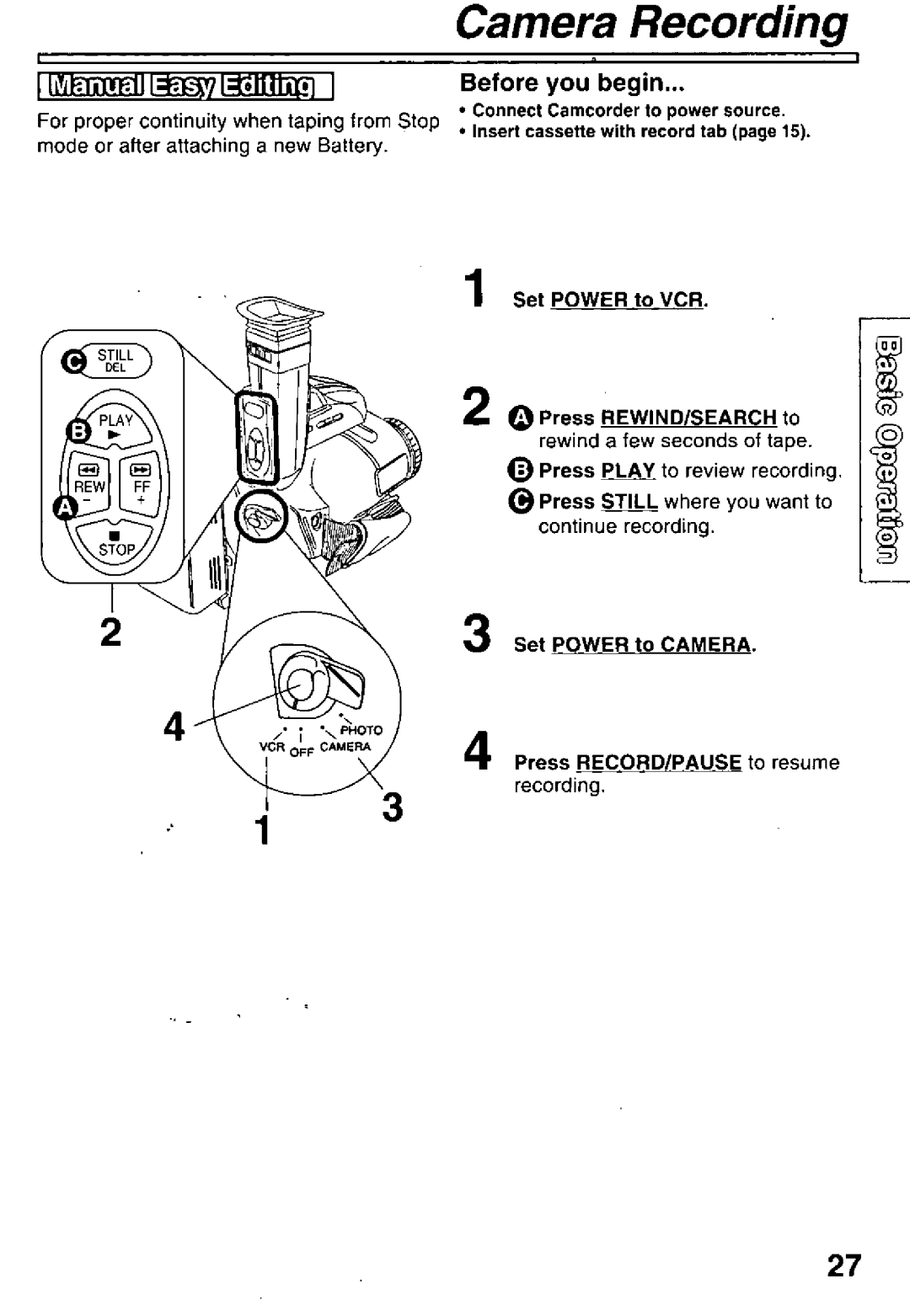 Panasonic PV-L850 manual 