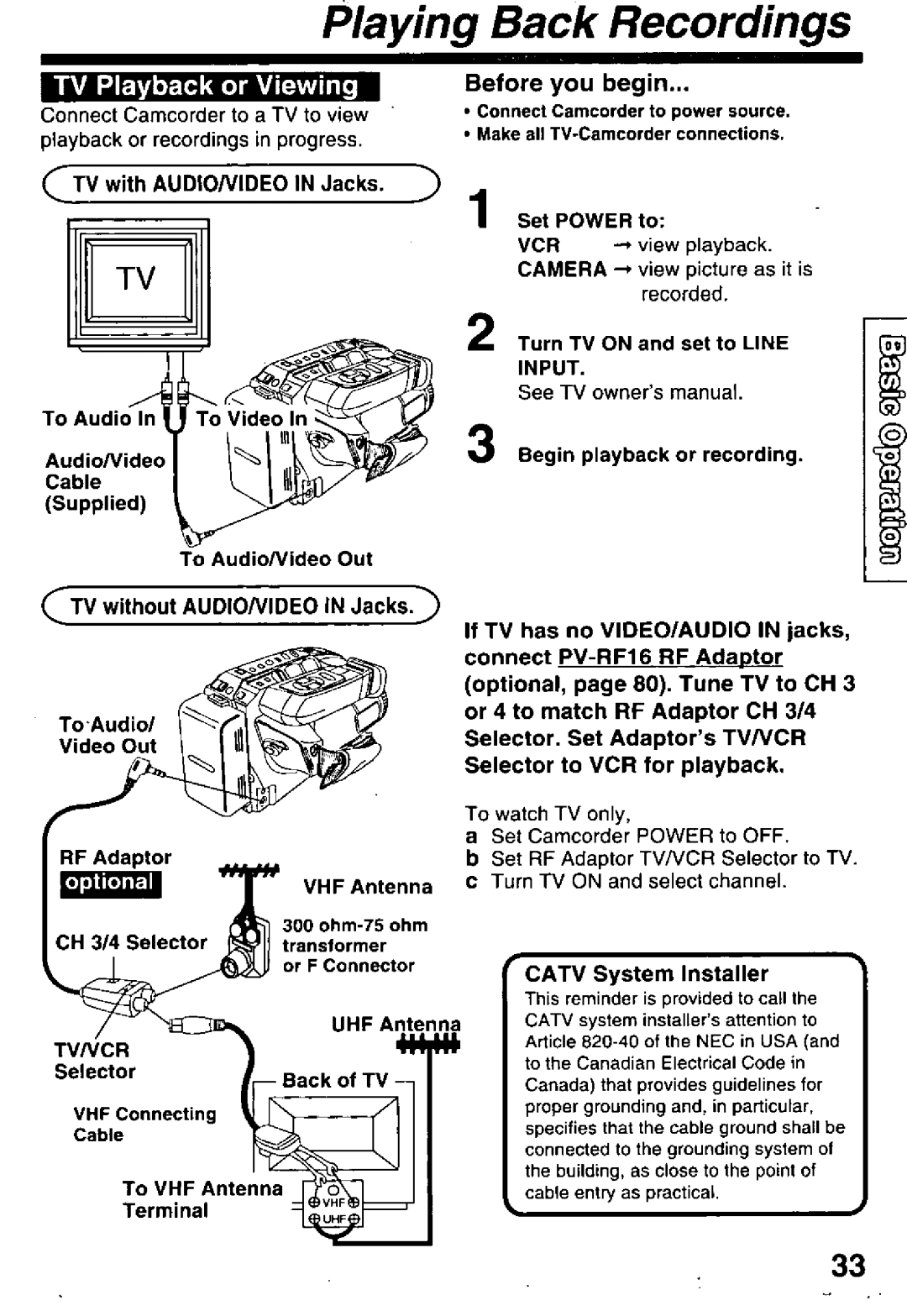 Panasonic PV-L850 manual 