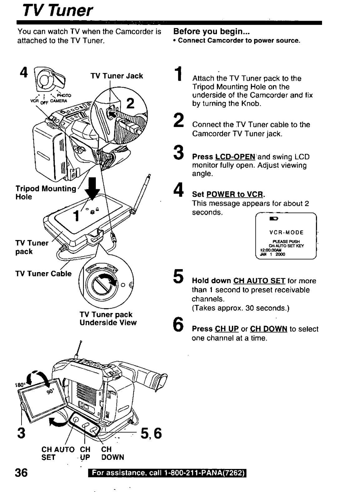 Panasonic PV-L850 manual 