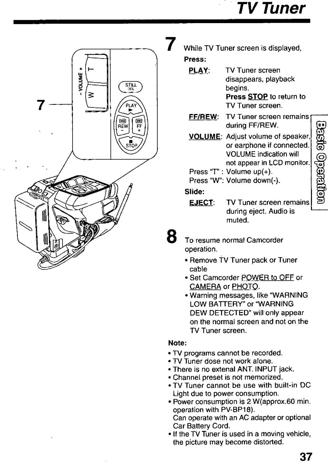 Panasonic PV-L850 manual 