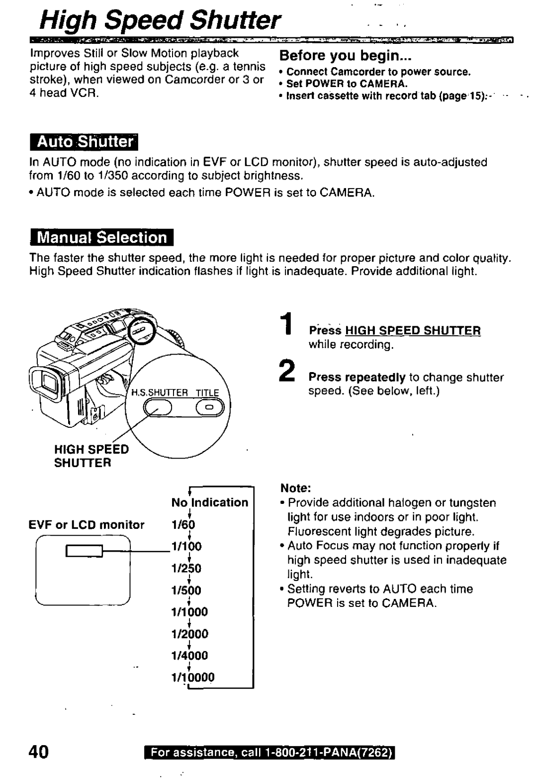 Panasonic PV-L850 manual 