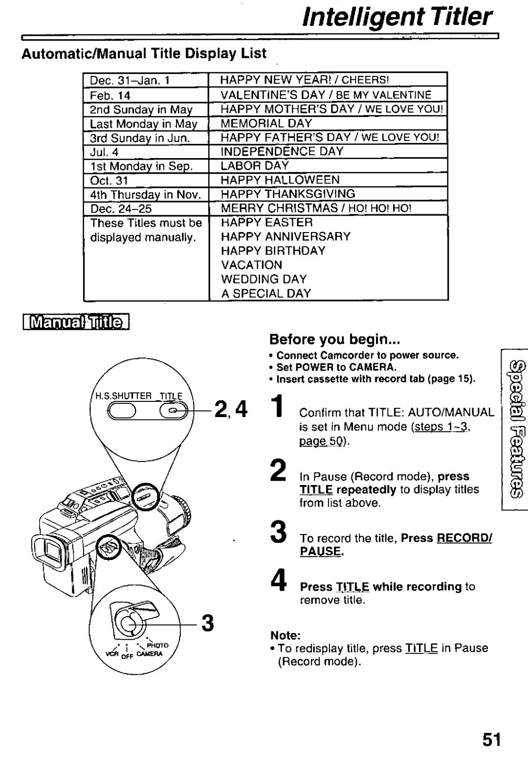 Panasonic PV-L850 manual 