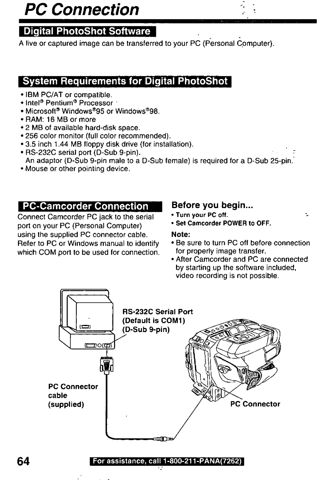 Panasonic PV-L850 manual 