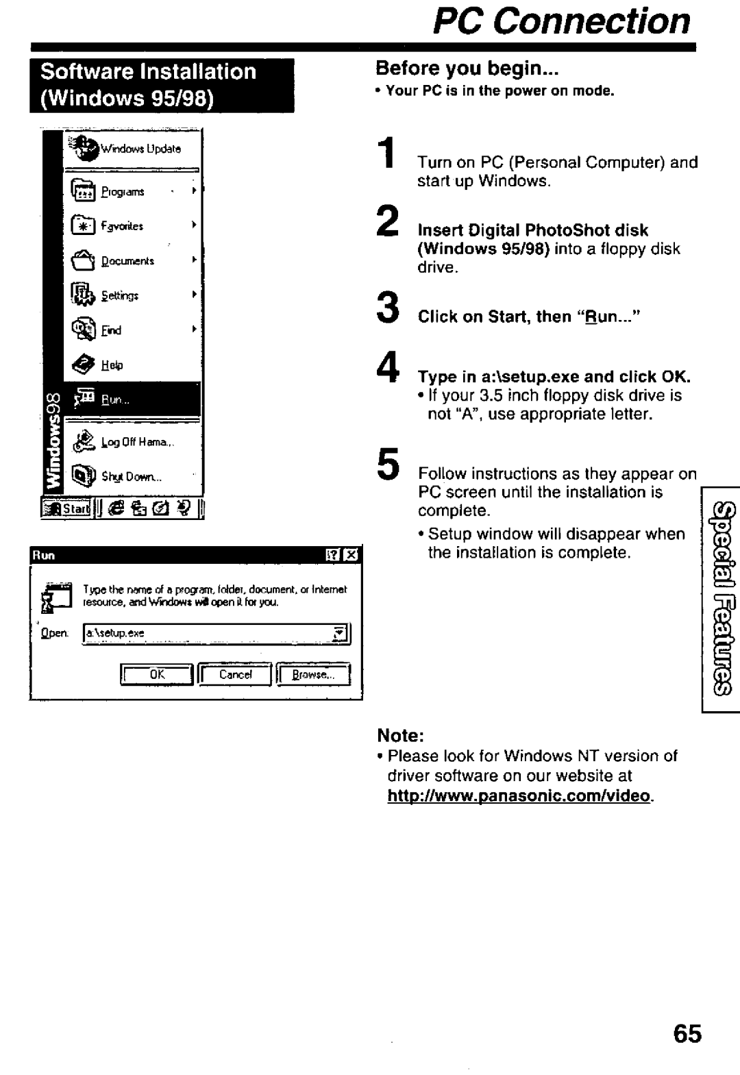 Panasonic PV-L850 manual 