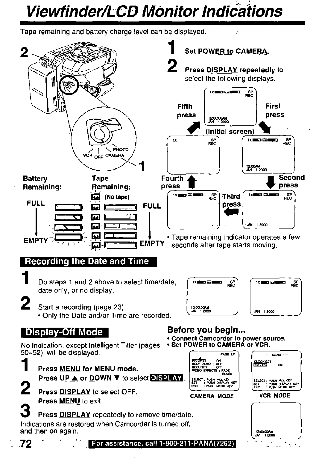 Panasonic PV-L850 manual 