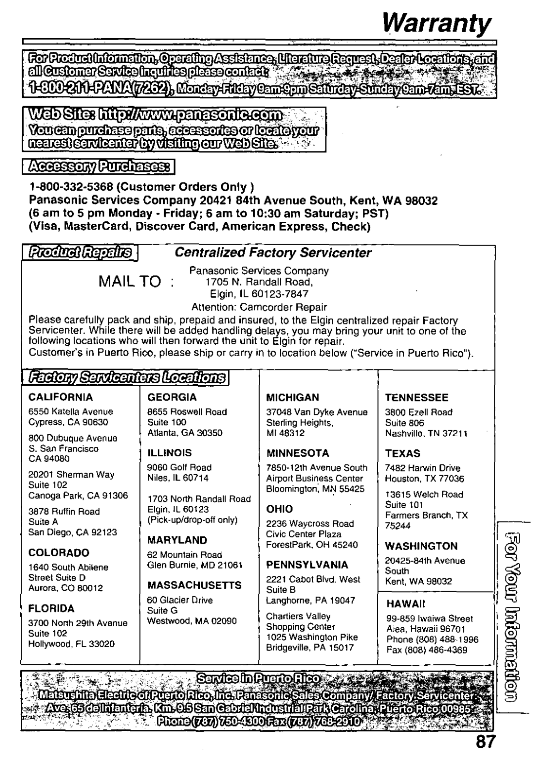 Panasonic PV-L850 manual 