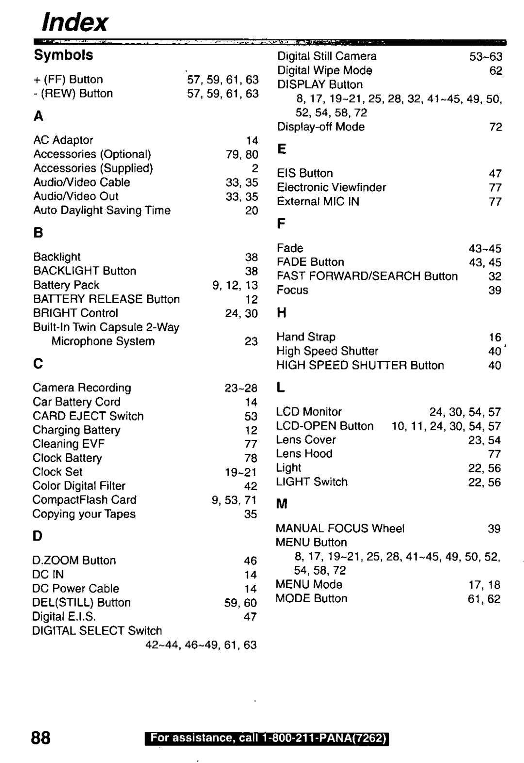 Panasonic PV-L850 manual 