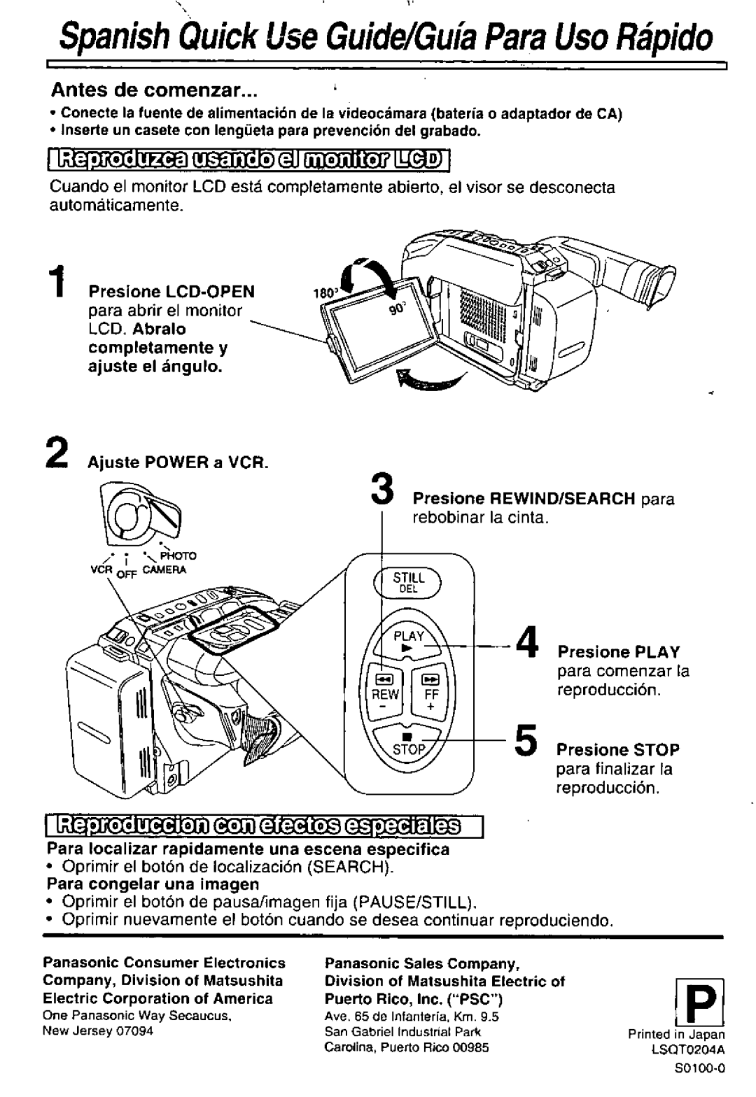 Panasonic PV-L850 manual 