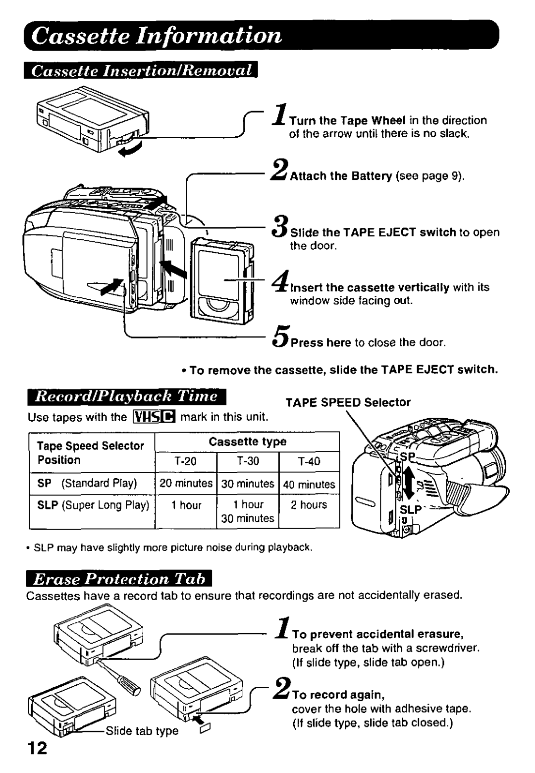 Panasonic PV-L958 manual 