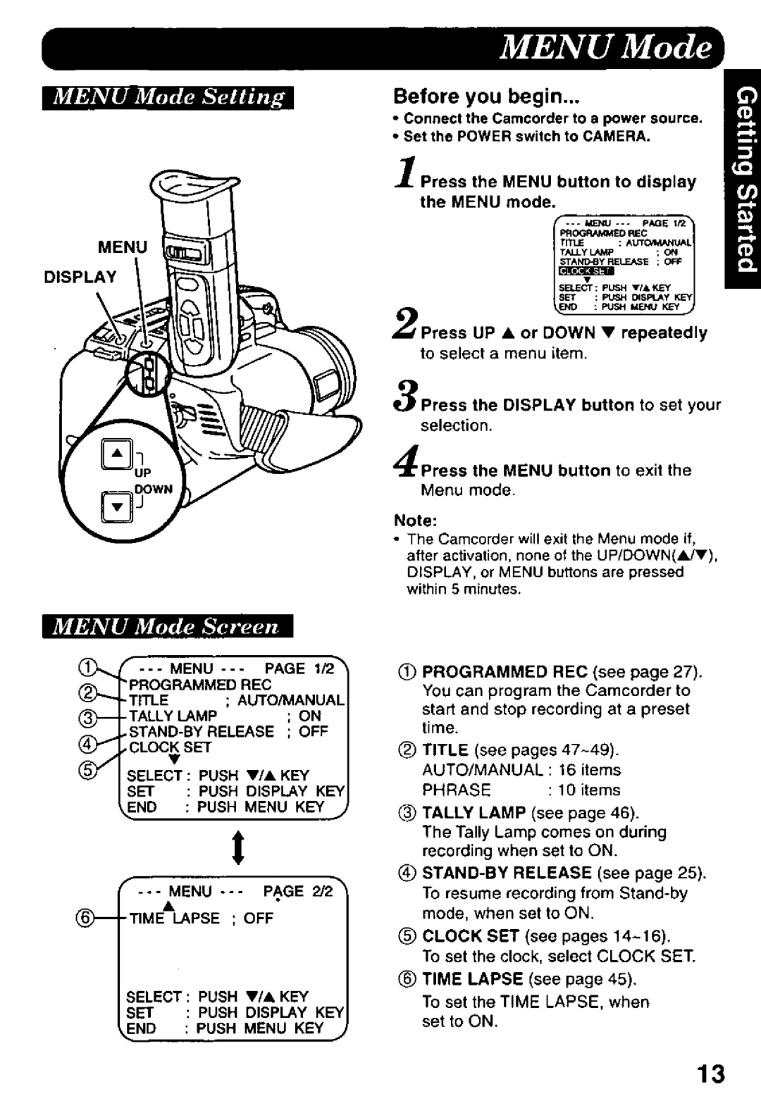 Panasonic PV-L958 manual 