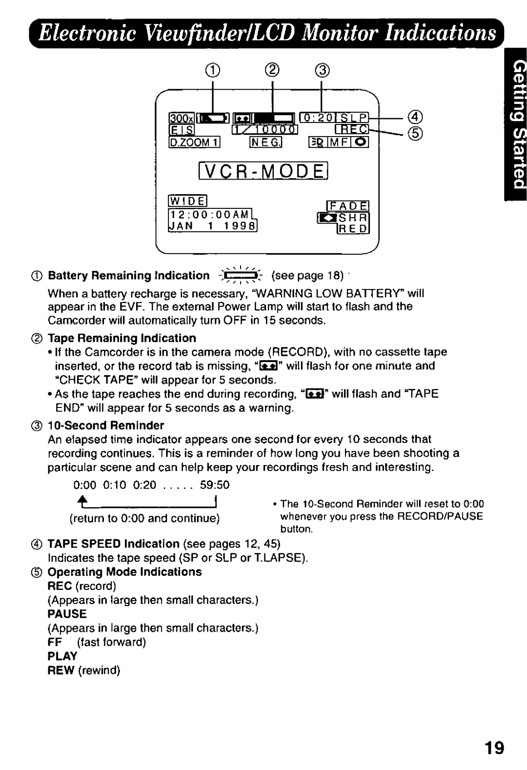 Panasonic PV-L958 manual 