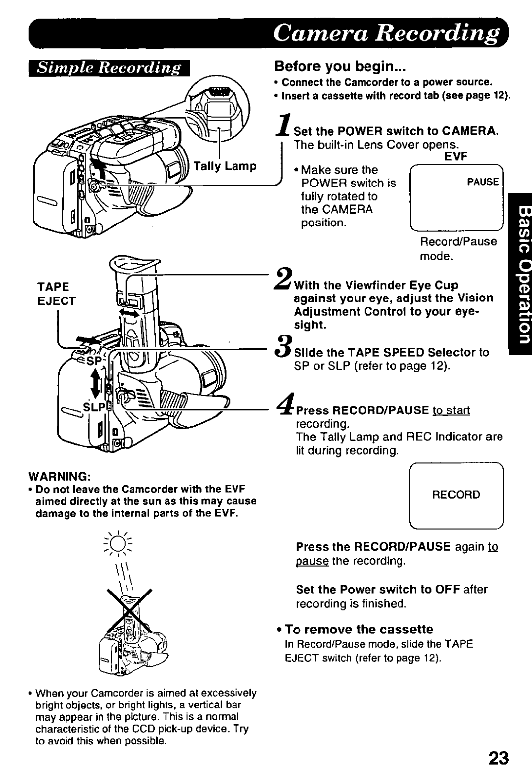 Panasonic PV-L958 manual 