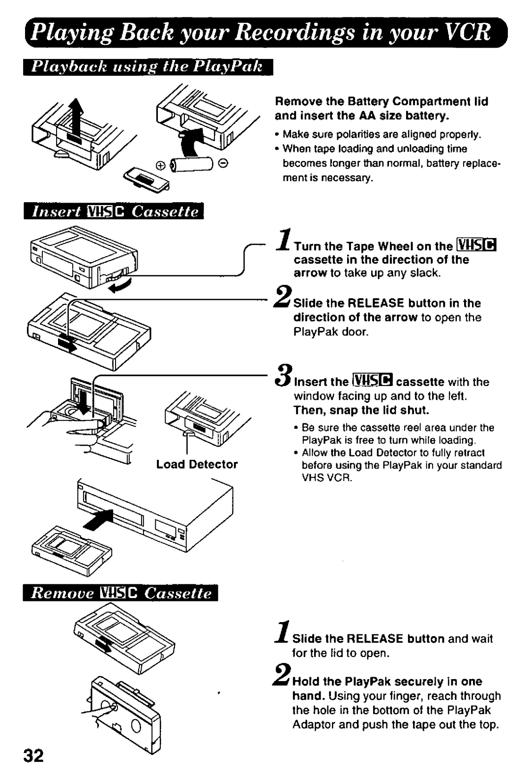 Panasonic PV-L958 manual 