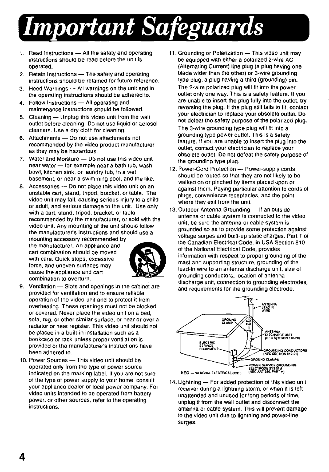 Panasonic PV-L958 manual 