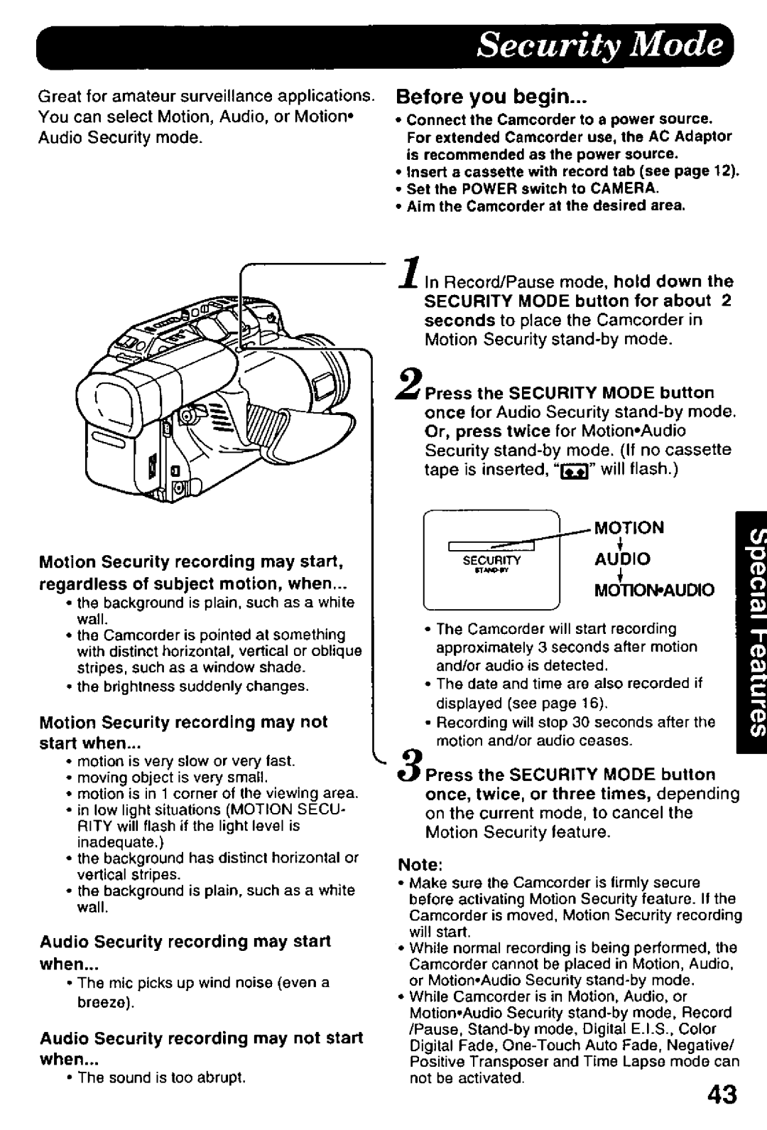 Panasonic PV-L958 manual 