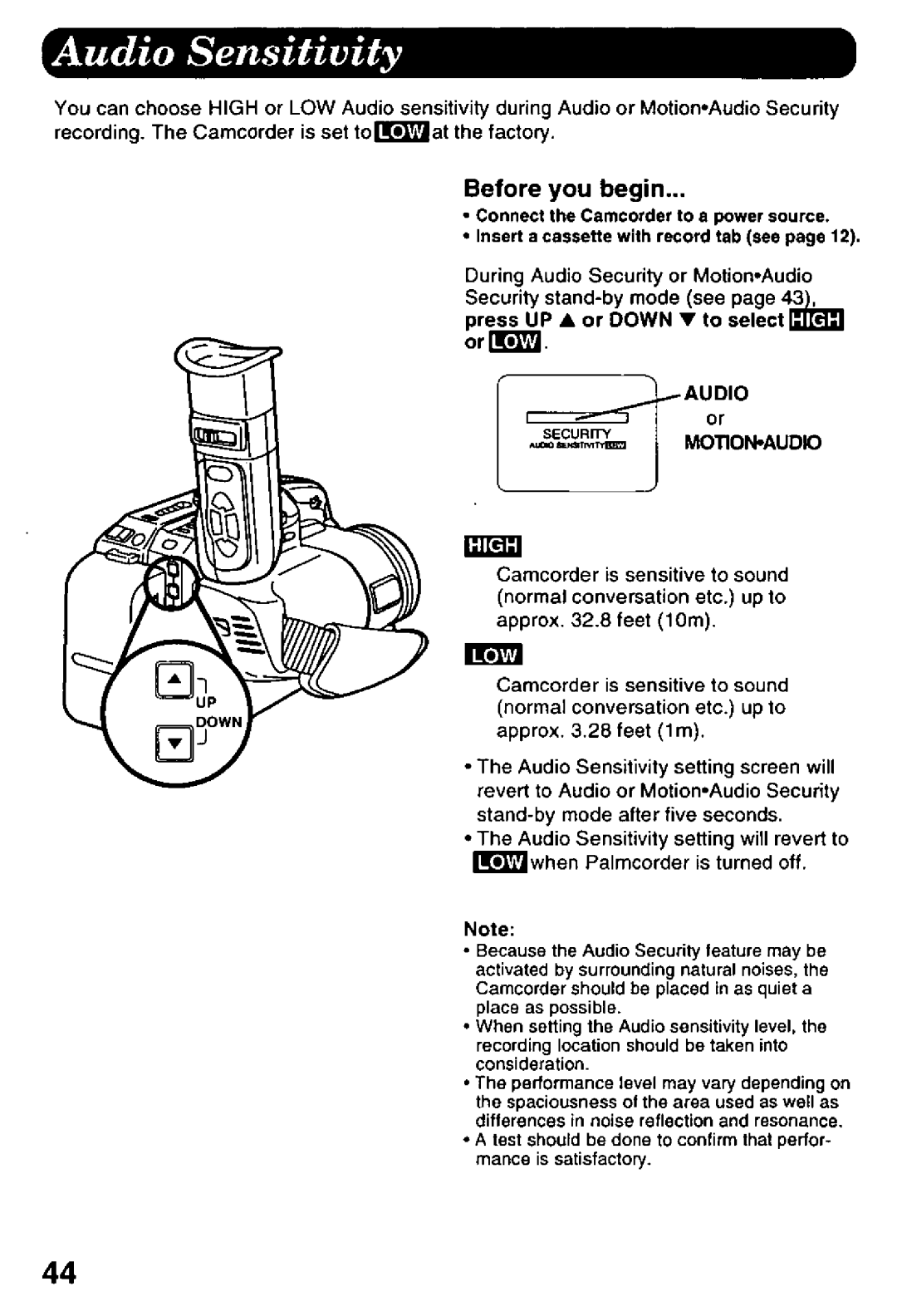 Panasonic PV-L958 manual 