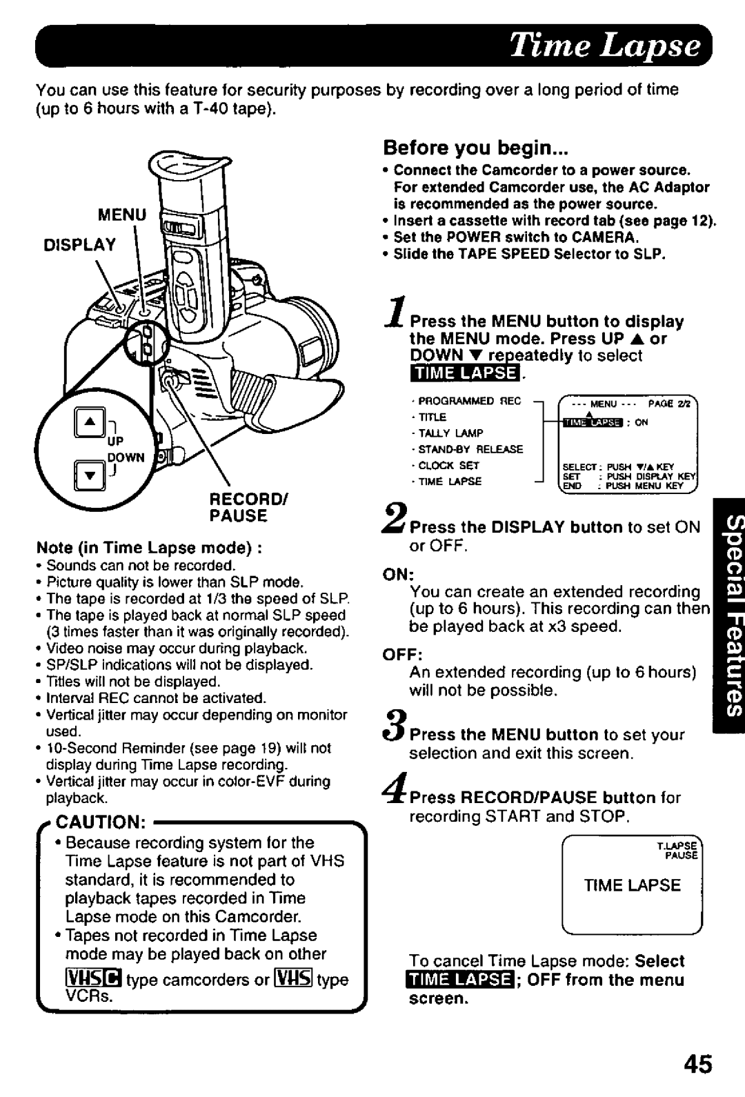 Panasonic PV-L958 manual 