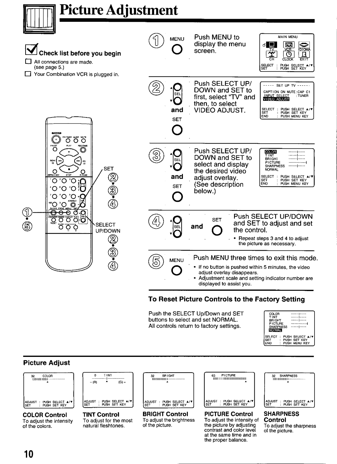 Panasonic PV-M1326W manual 