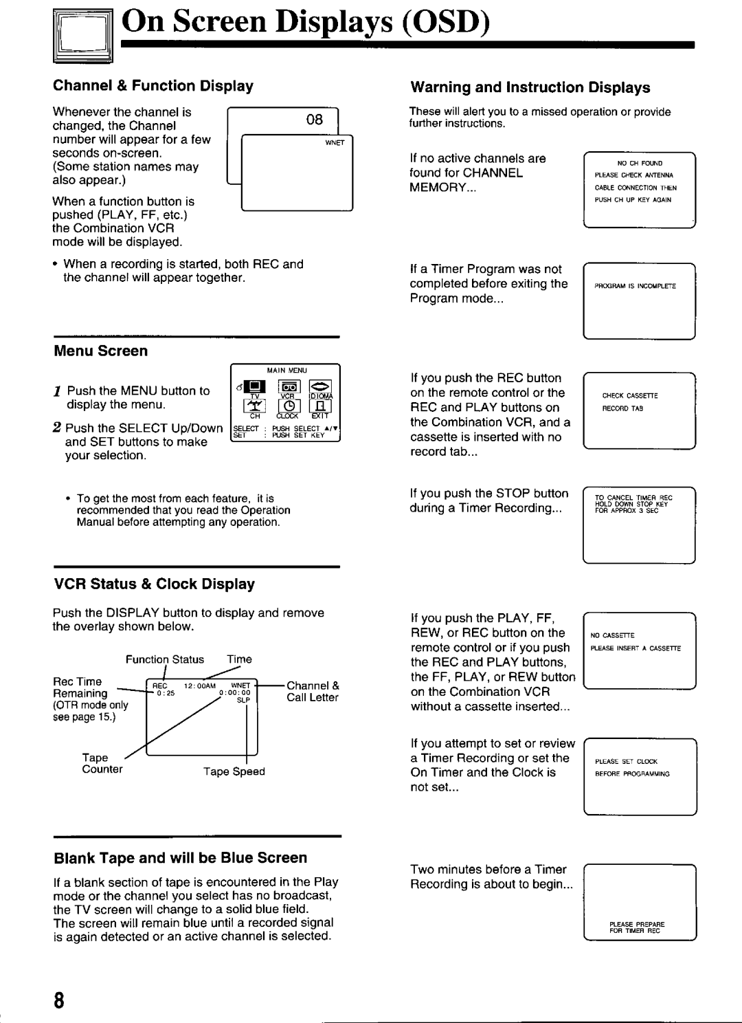 Panasonic PV-M1326W manual 