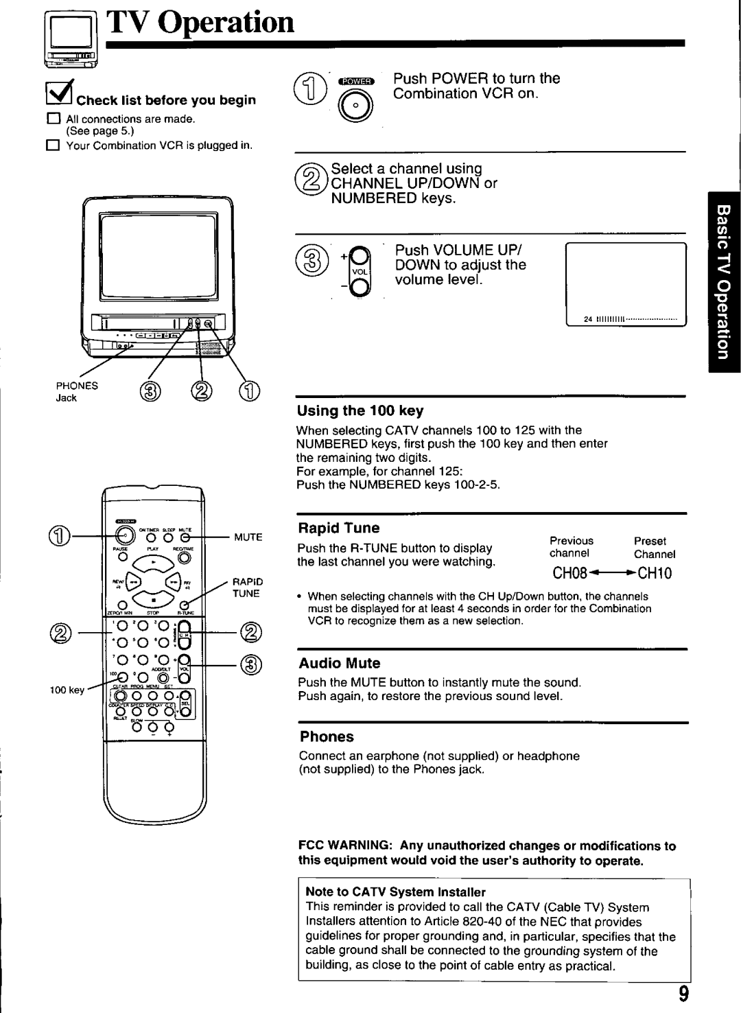 Panasonic PV-M1326W manual 