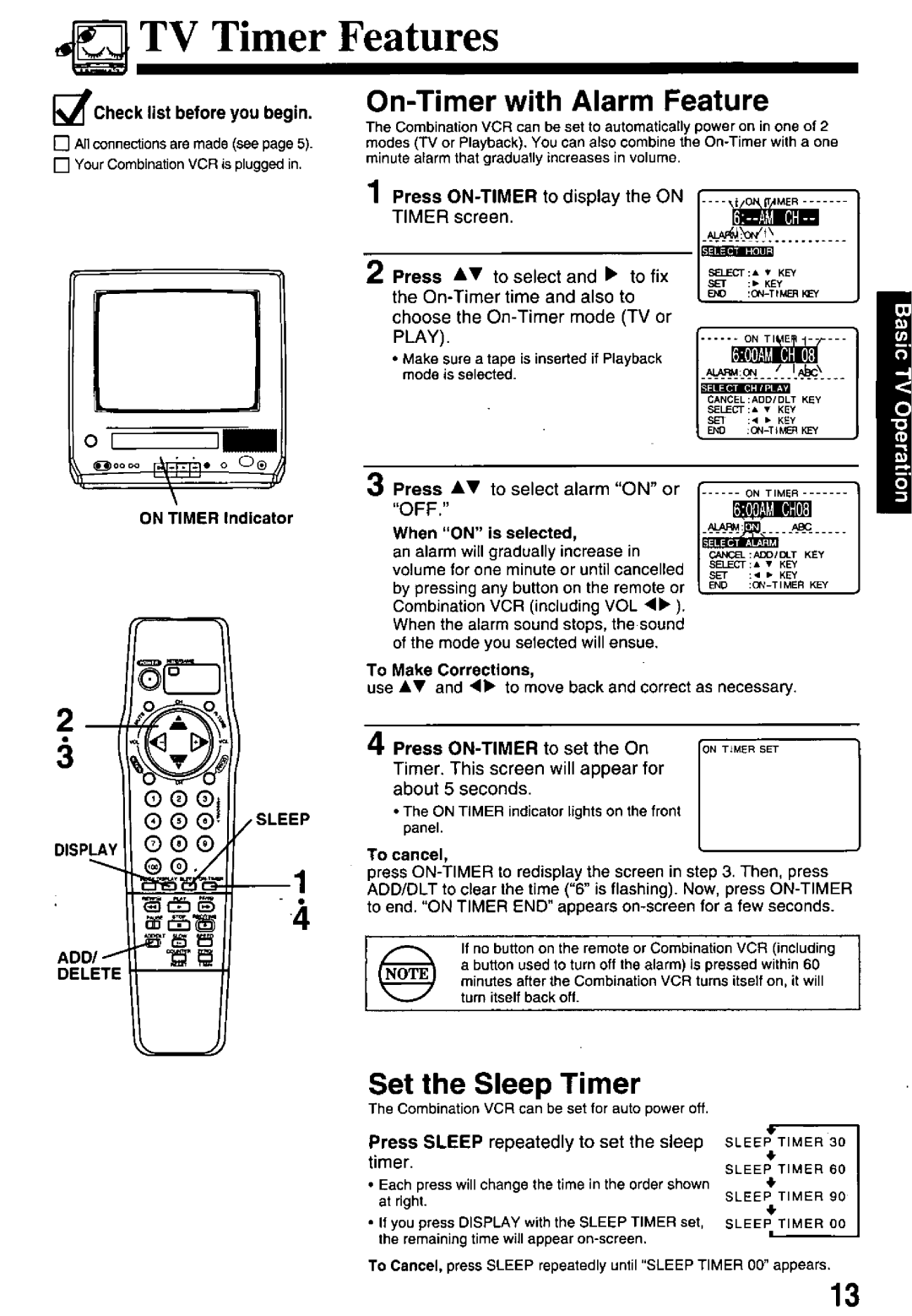 Panasonic PV-M1338 manual 