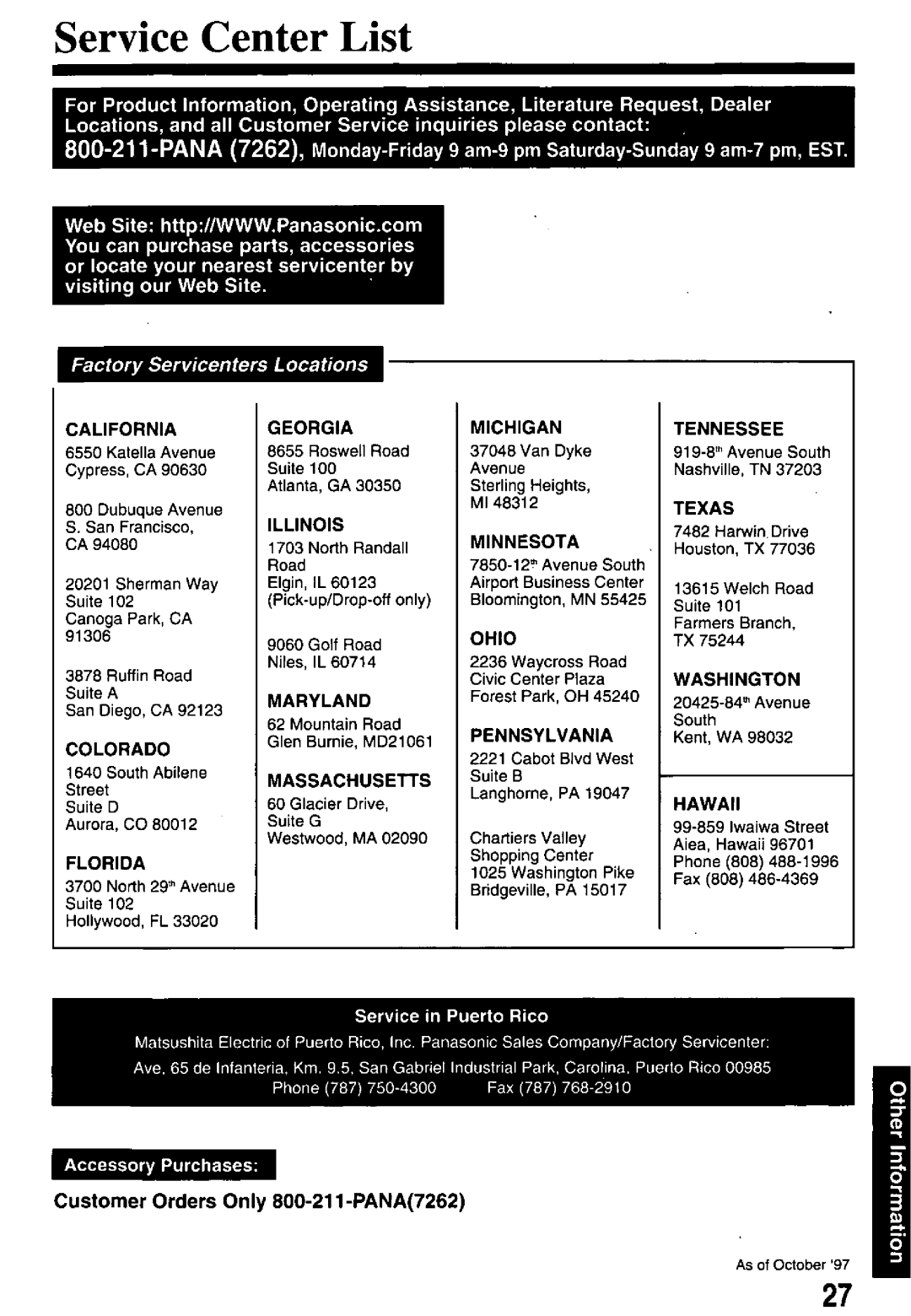 Panasonic PV-M1338 manual 