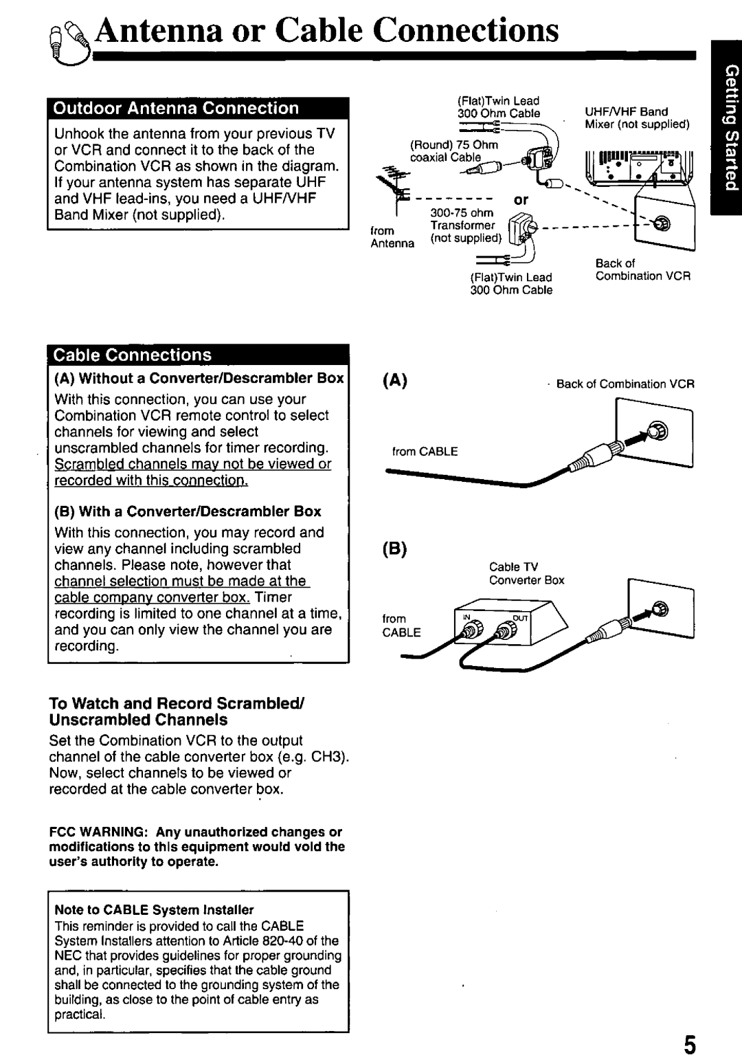 Panasonic PV-M1338 manual 