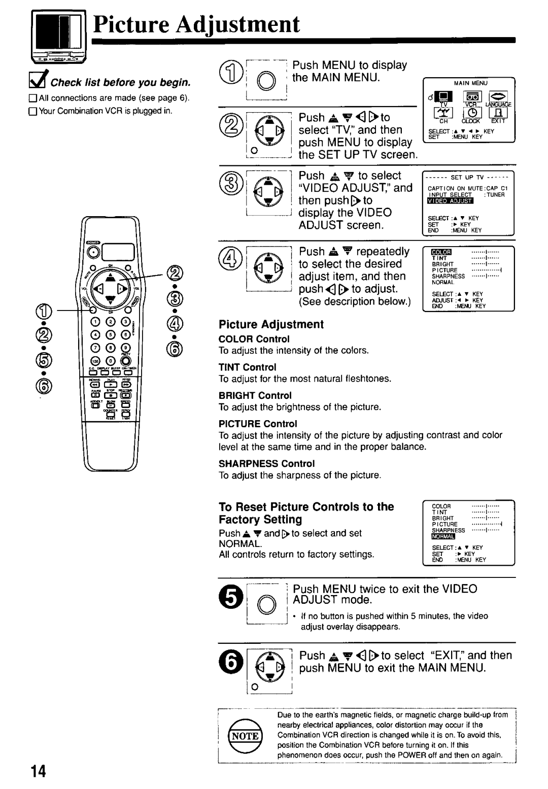 Panasonic PV-M1367AD manual 