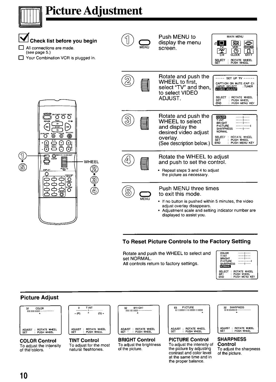 Panasonic PV-M2036 manual 