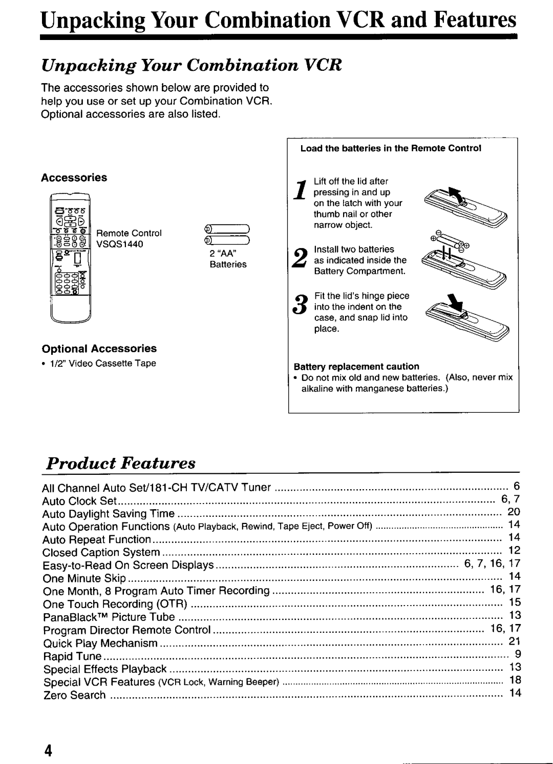 Panasonic PV-M2036 manual 