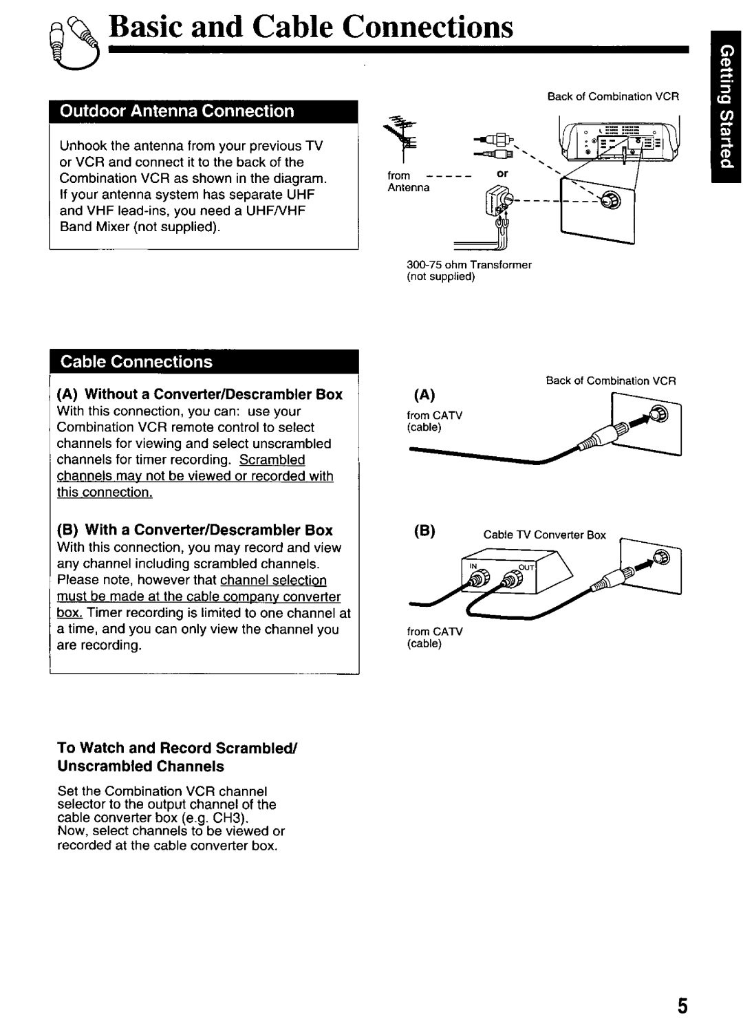 Panasonic PV-M2036 manual 