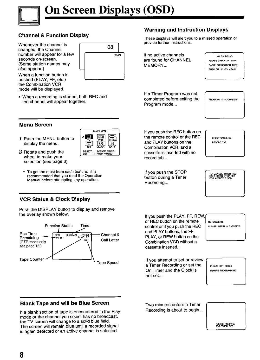 Panasonic PV-M2036 manual 