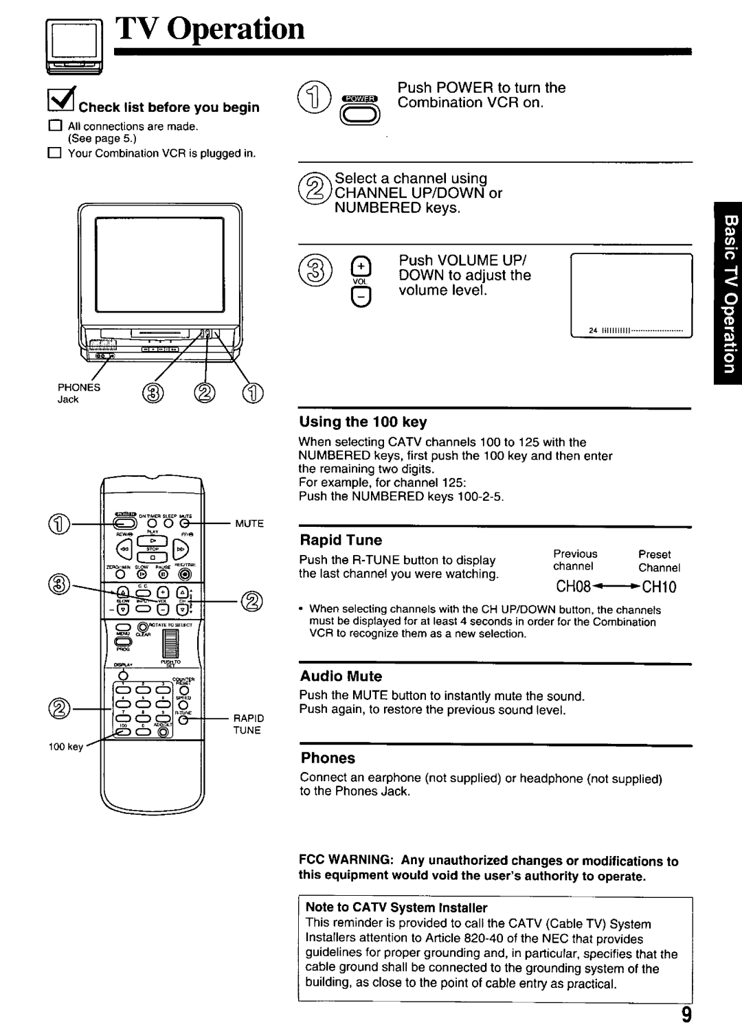 Panasonic PV-M2036 manual 