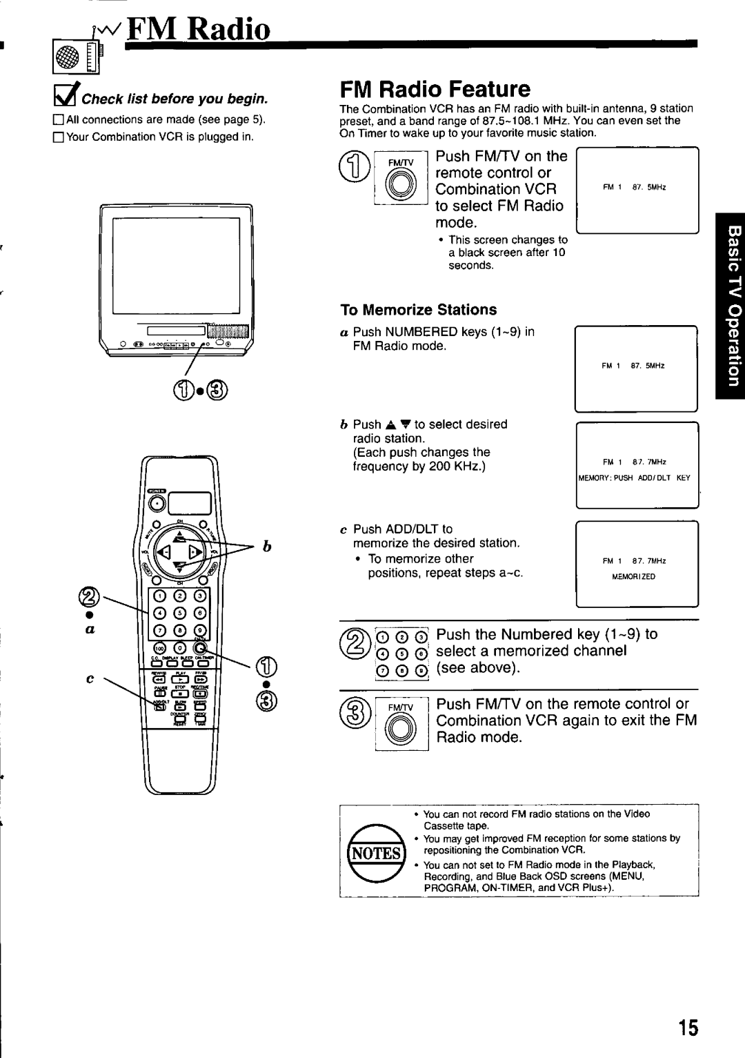 Panasonic PV-M2037 manual 