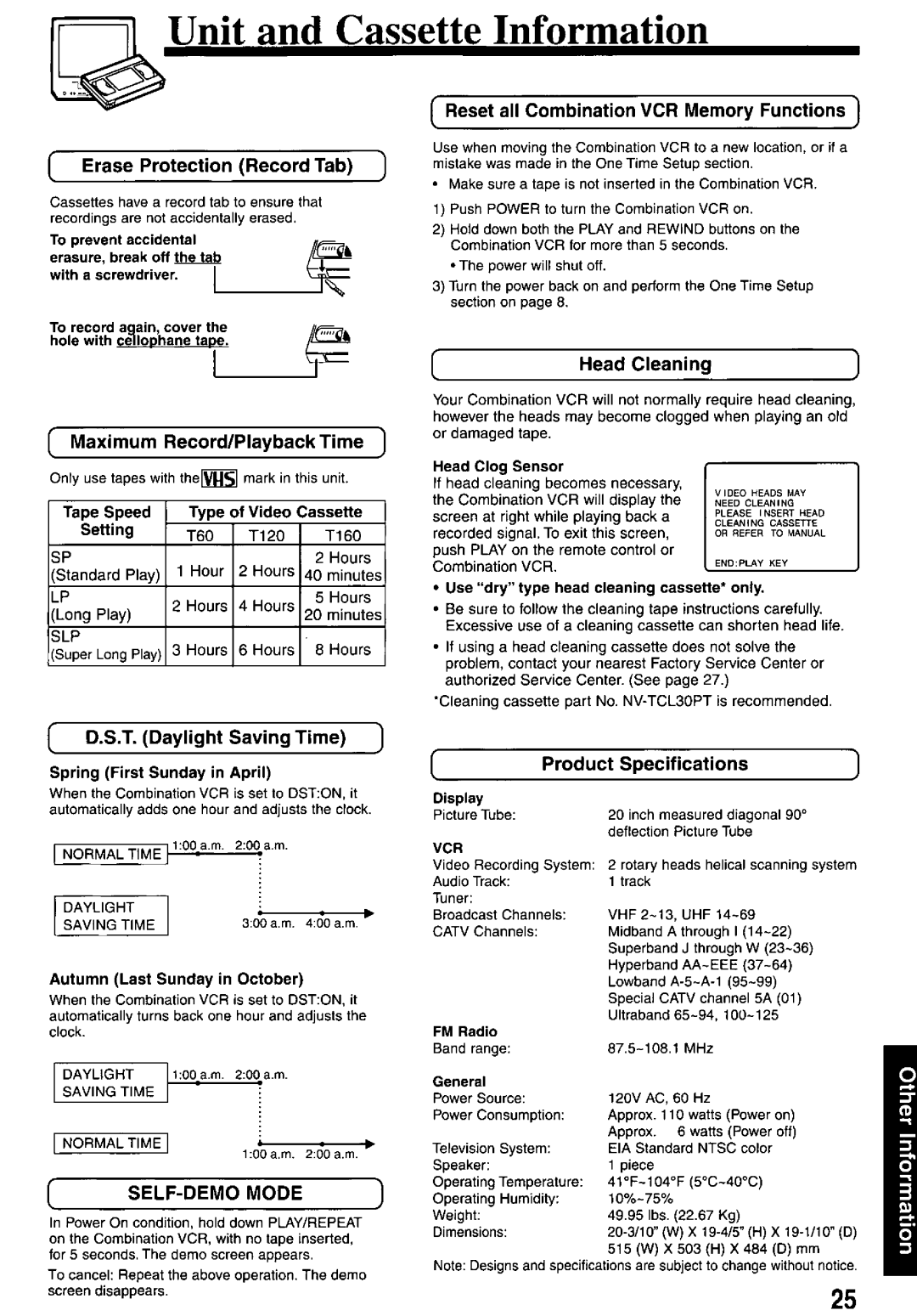 Panasonic PV-M2037 manual 