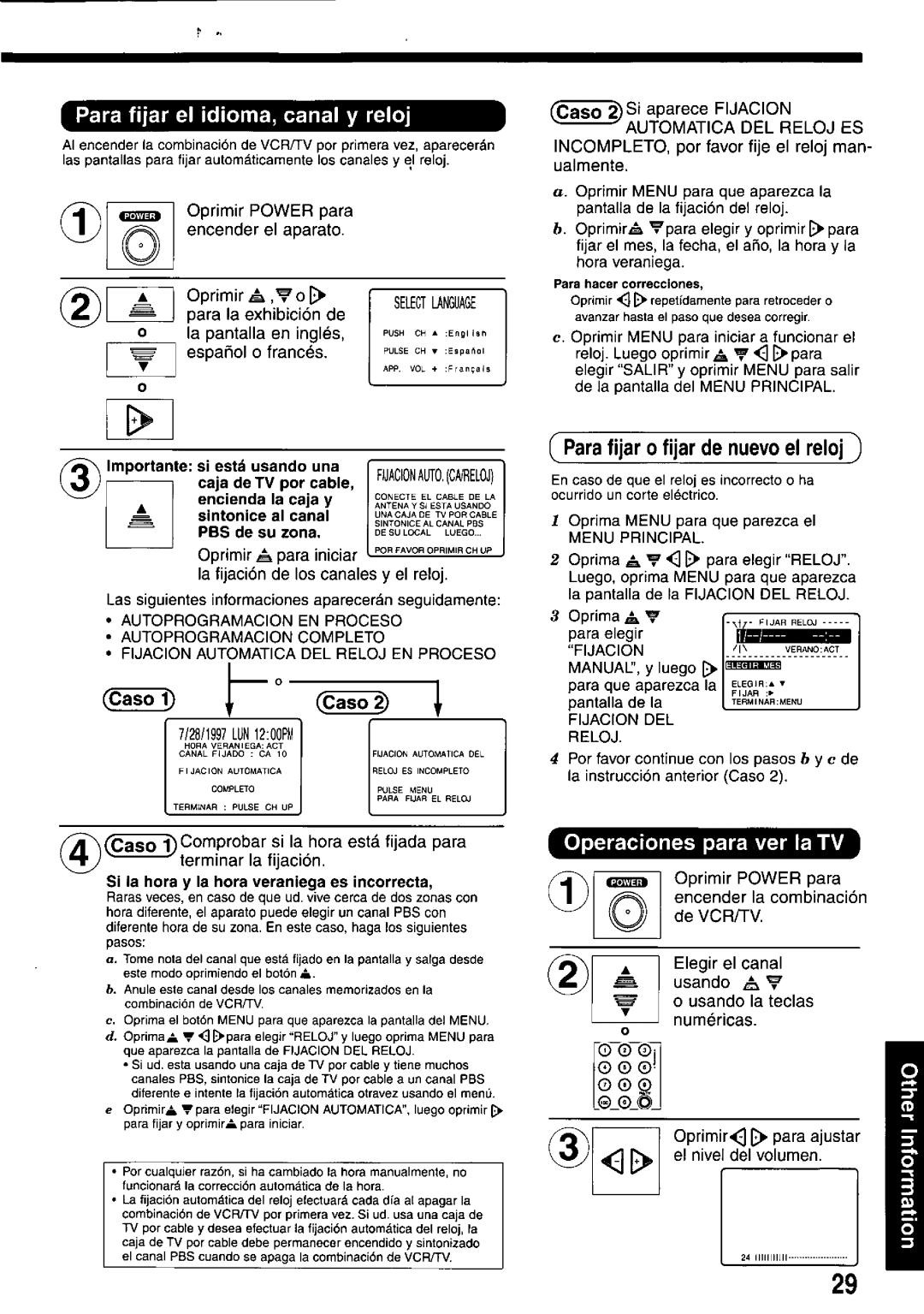 Panasonic PV-M2037 manual 