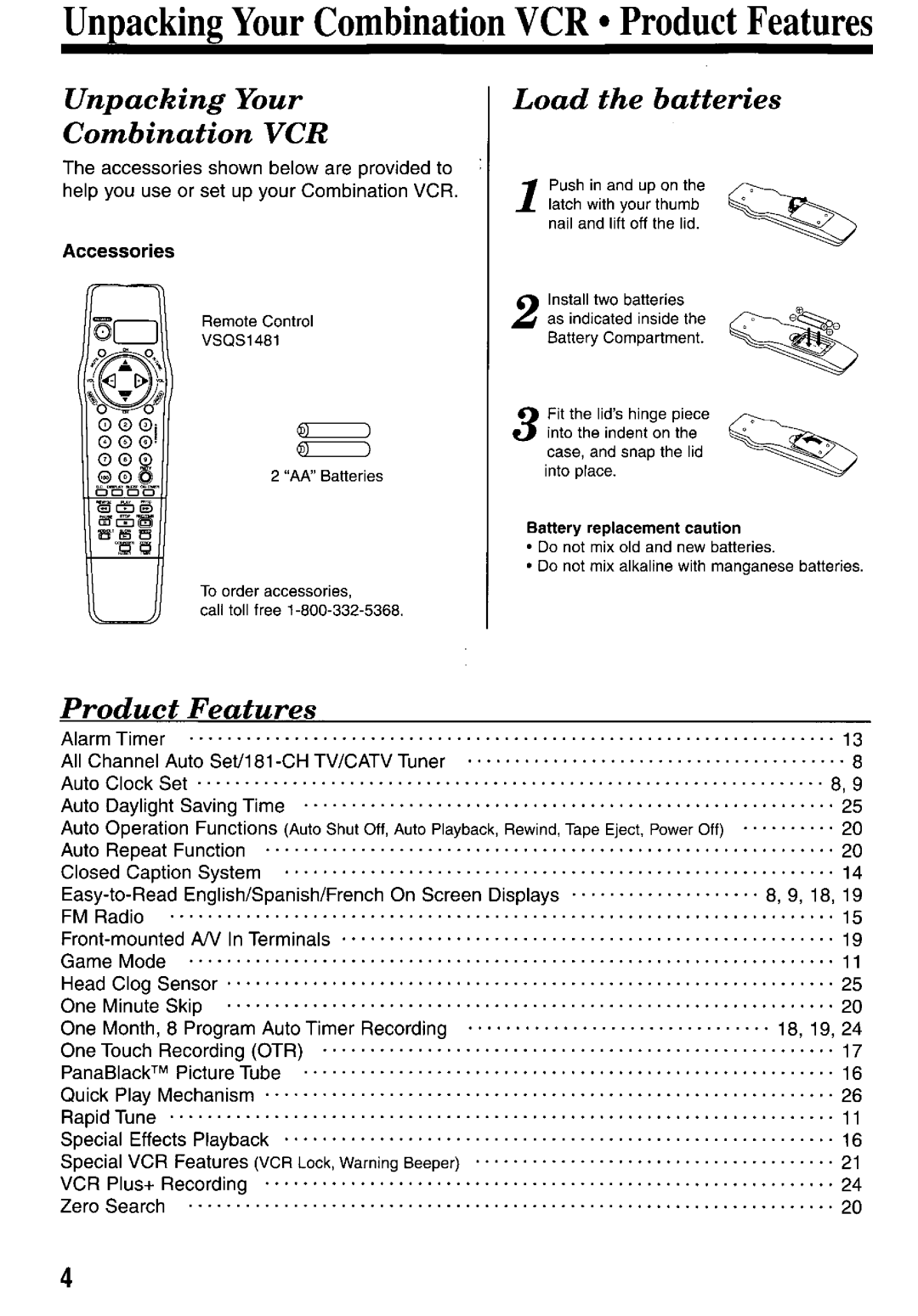 Panasonic PV-M2037 manual 