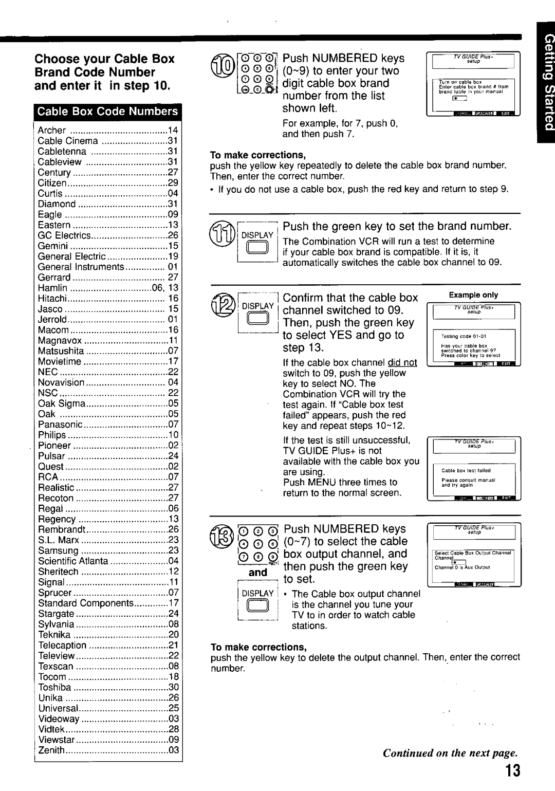 Panasonic PV-M2057 manual 