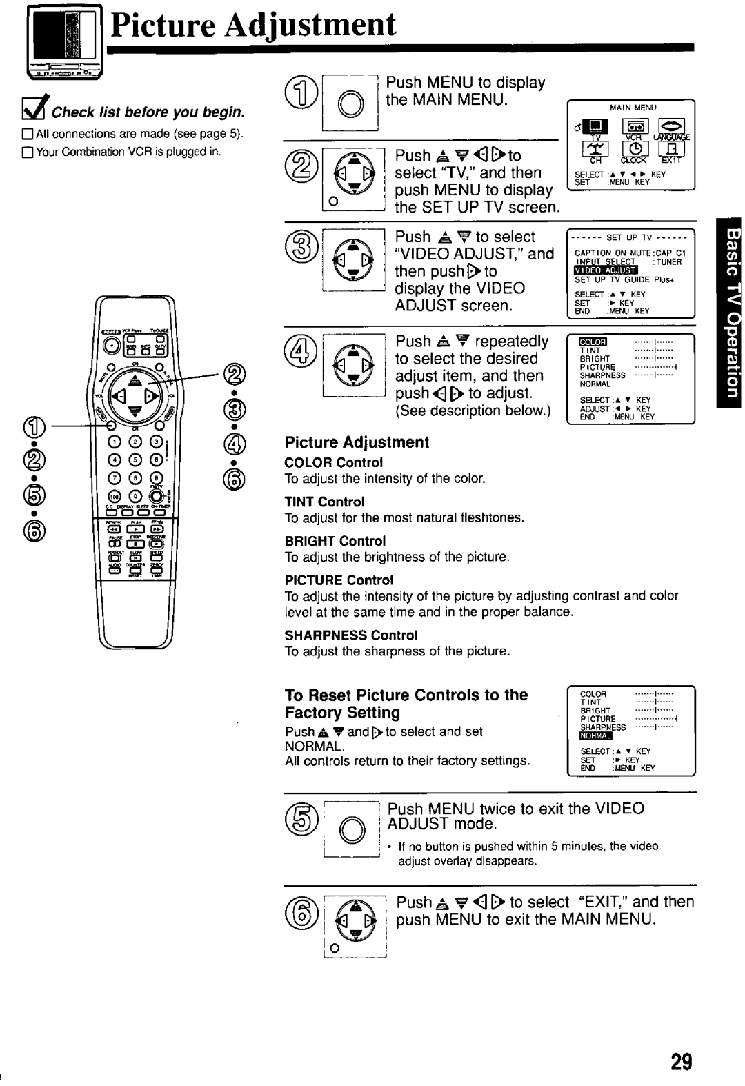 Panasonic PV-M2057 manual 