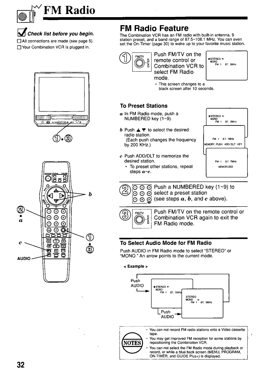 Panasonic PV-M2057 manual 