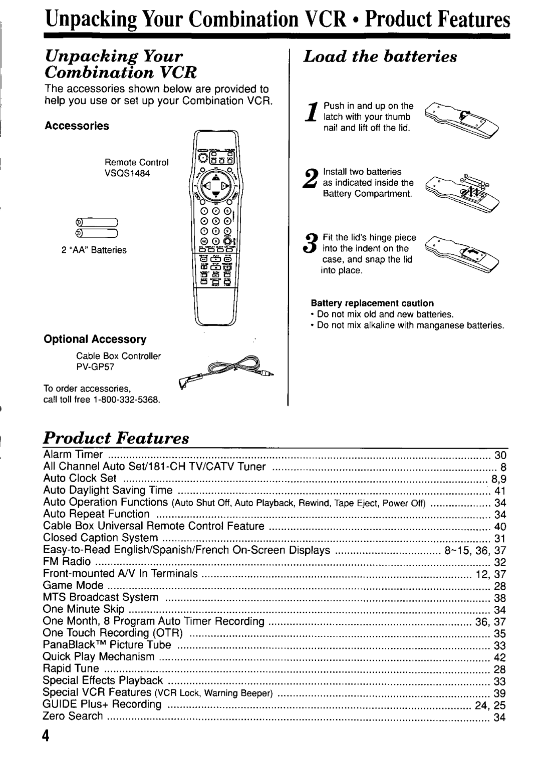 Panasonic PV-M2057 manual 