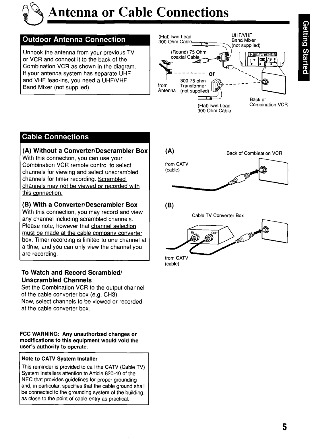 Panasonic PV-M2057 manual 