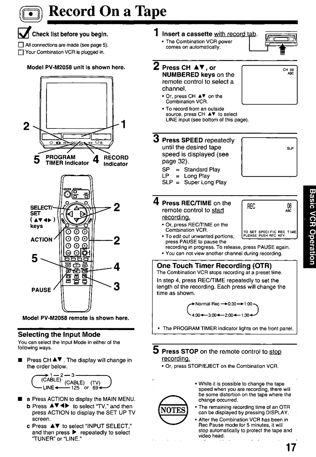 Panasonic PV-M2048, PV-M2058 manual 