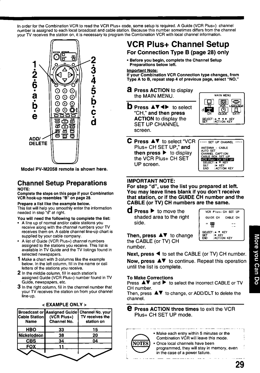 Panasonic PV-M2048, PV-M2058 manual 