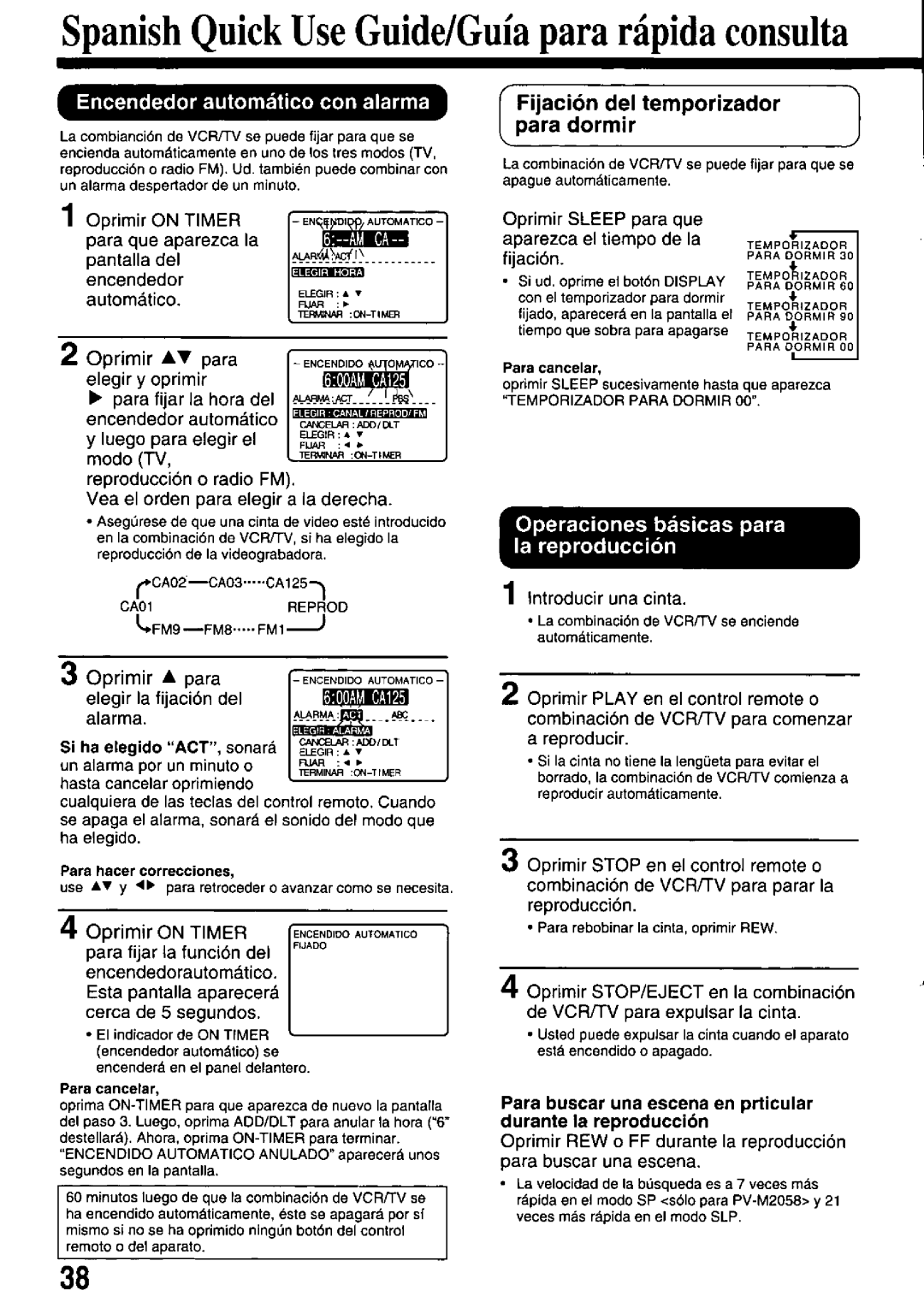 Panasonic PV-M2058, PV-M2048 manual 