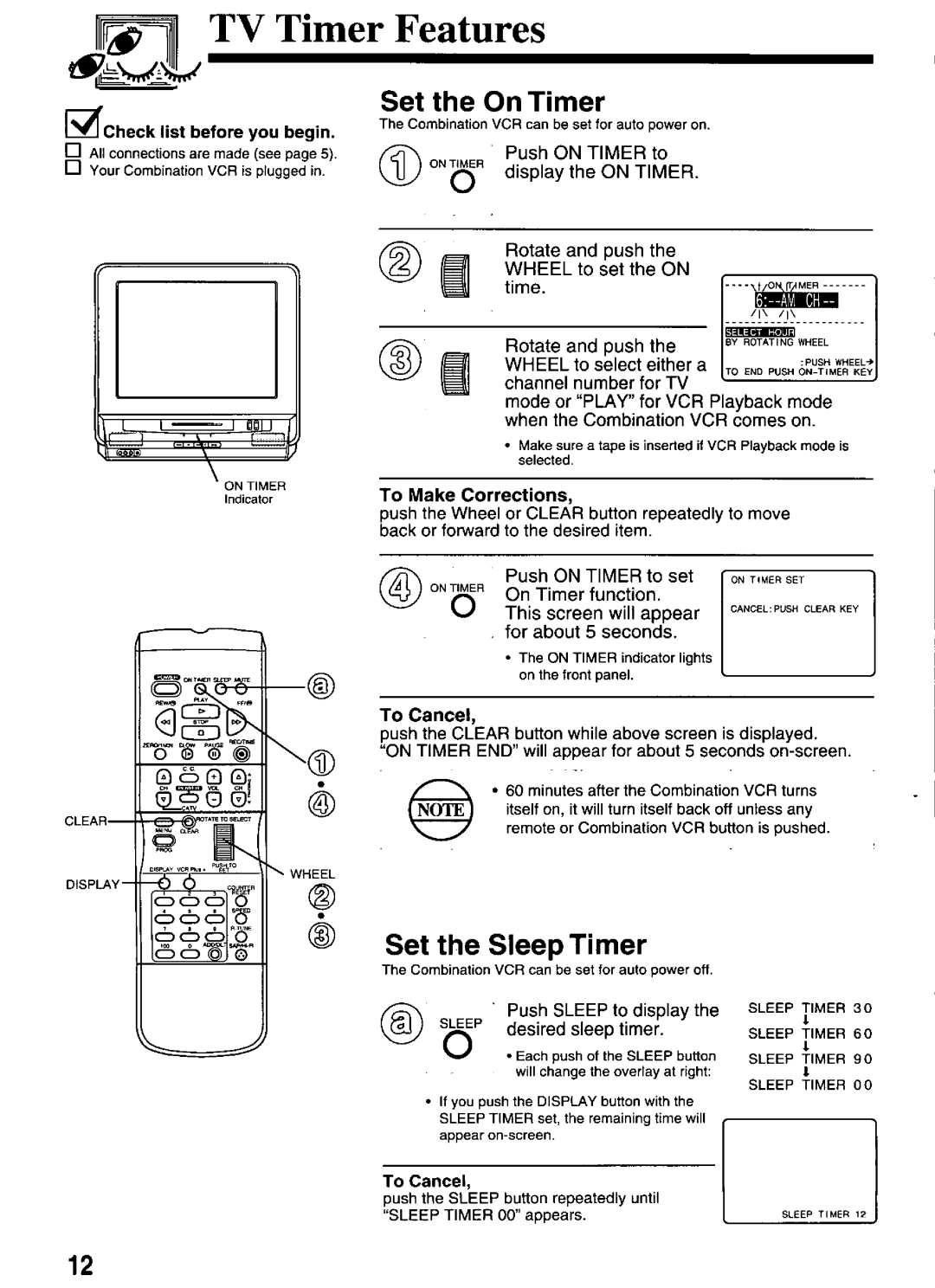 Panasonic PV-M2066 manual 