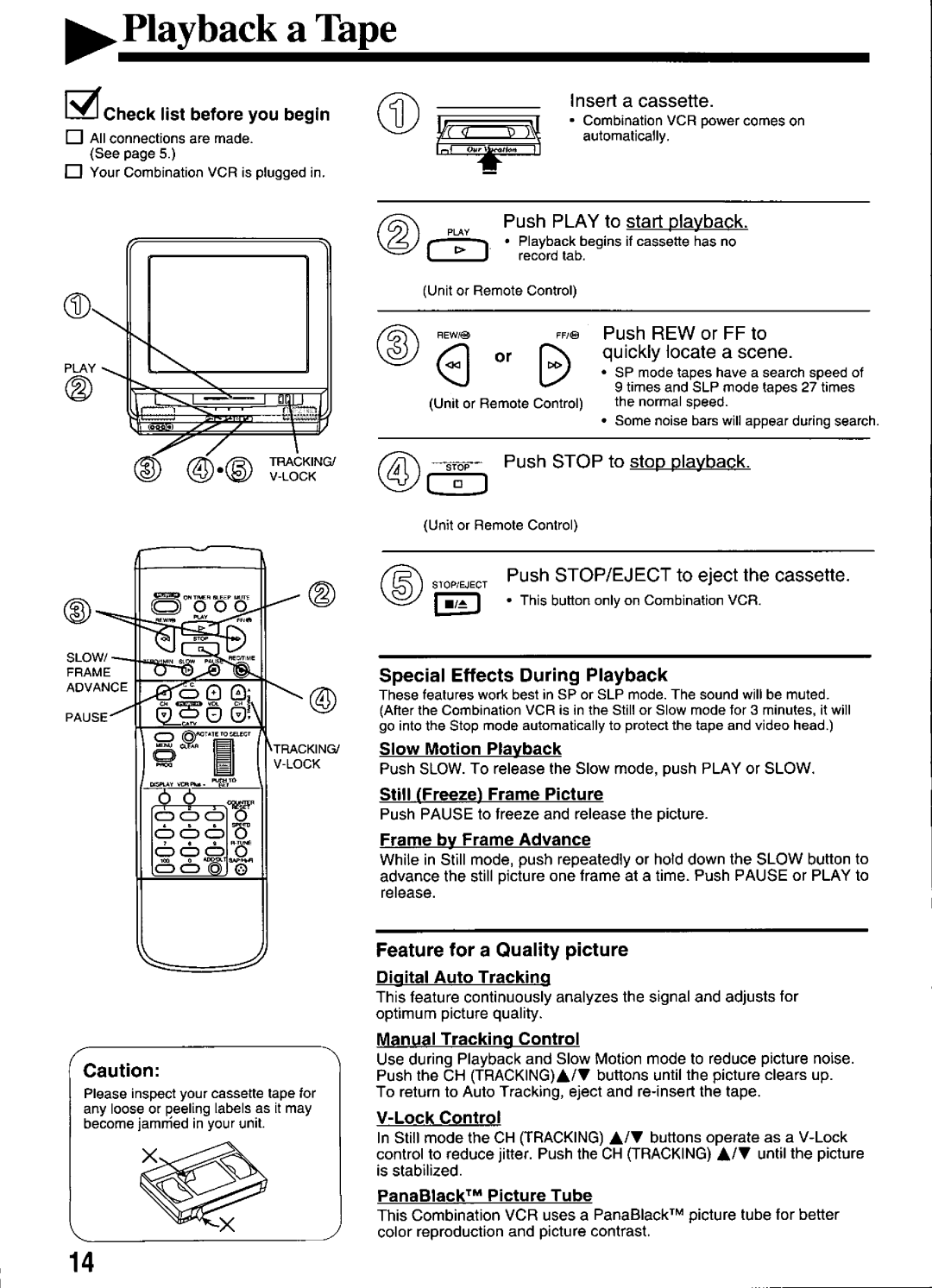 Panasonic PV-M2066 manual 