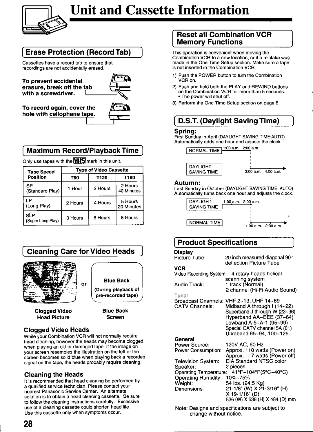 Panasonic PV-M2066 manual 